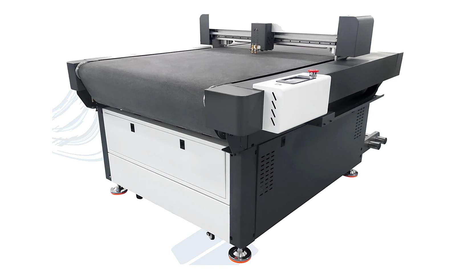 Macchina fustellatrice a piattaforma mobile FC7090U: macchina completa per fustellatura con posizionamento tramite telecamera, estrazione automatica del profilo e aspirazione a vuoto